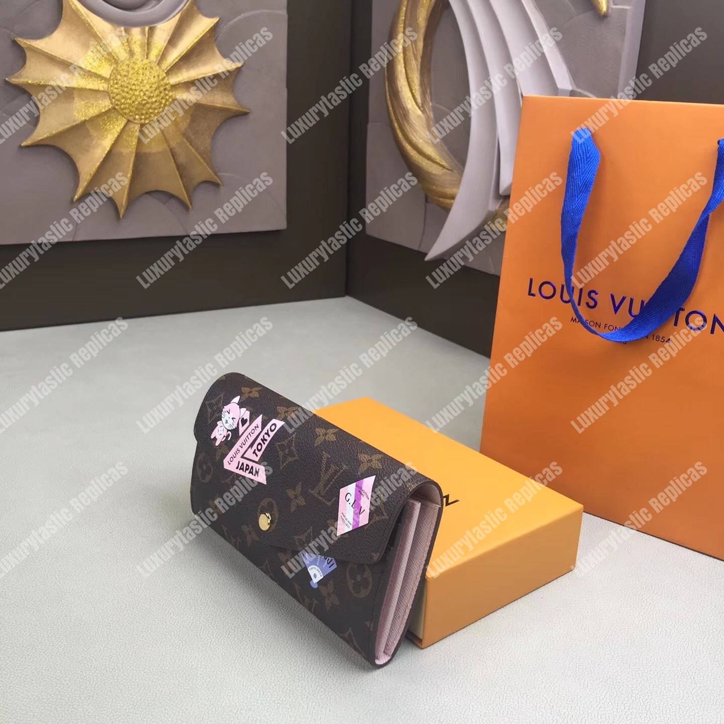 LV Sarah Wallet My LV World Tour Monogram Pink