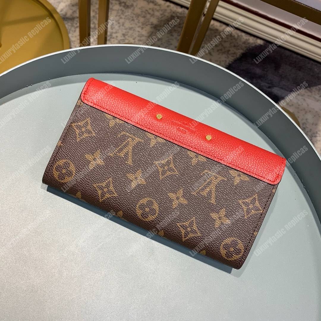 LV Pallas Wallet Monogram Canvas Cerise
