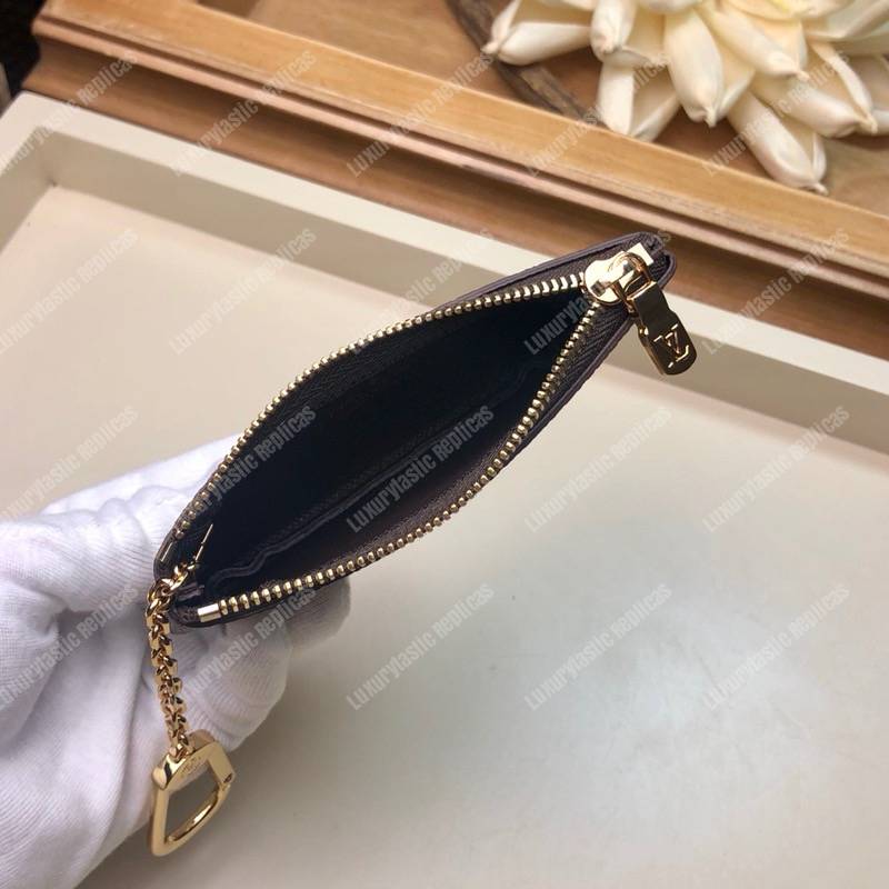 LV Key Pouch Damier Ebene Canvas