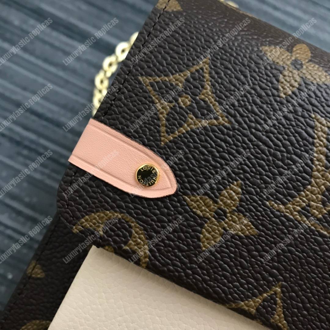 LV Vavin Chain Wallet Monogram Creme