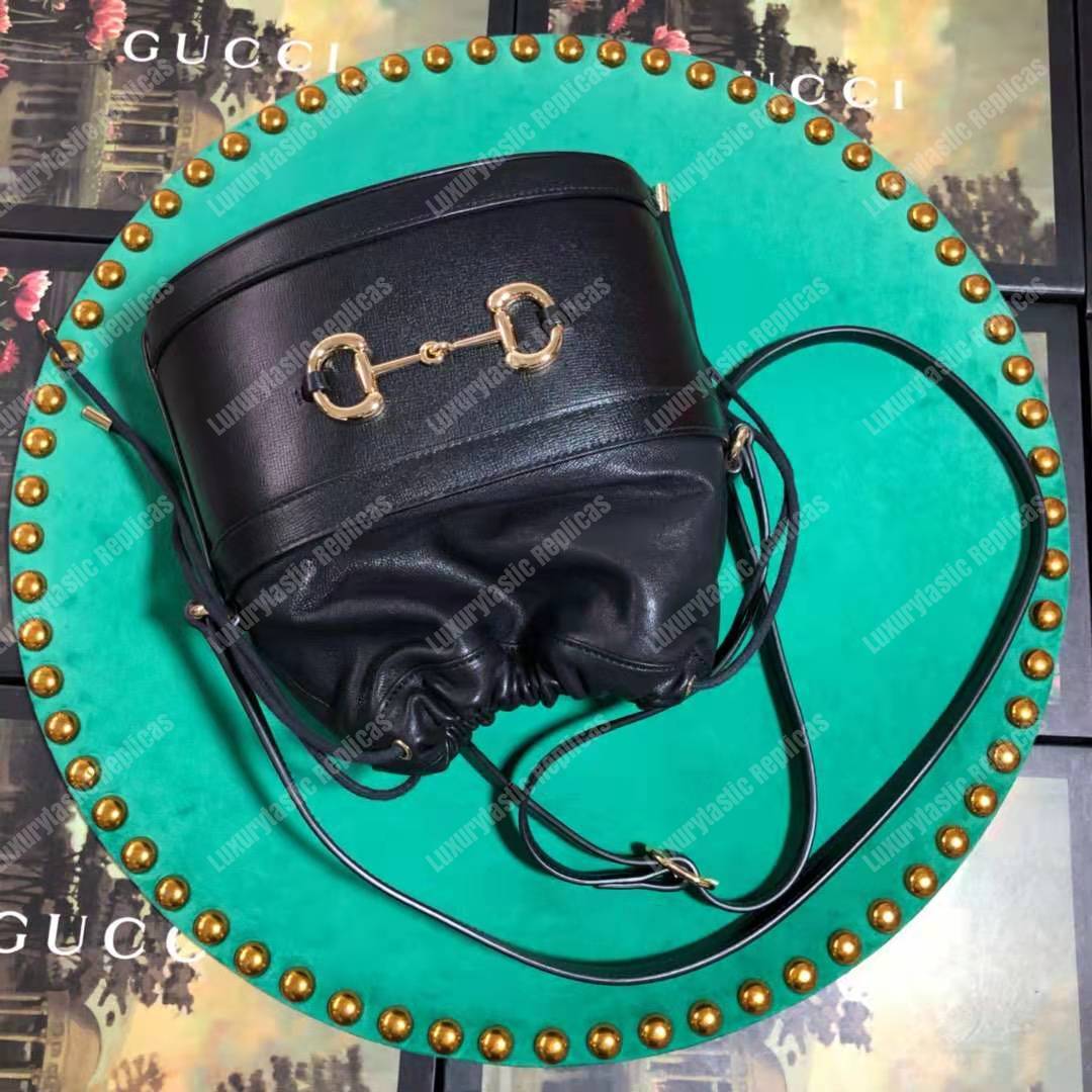 G*u*i 1955 horsebit bucket bag black