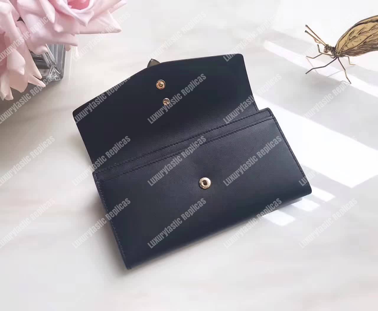 G*u*i sylvie leather continental wallet black