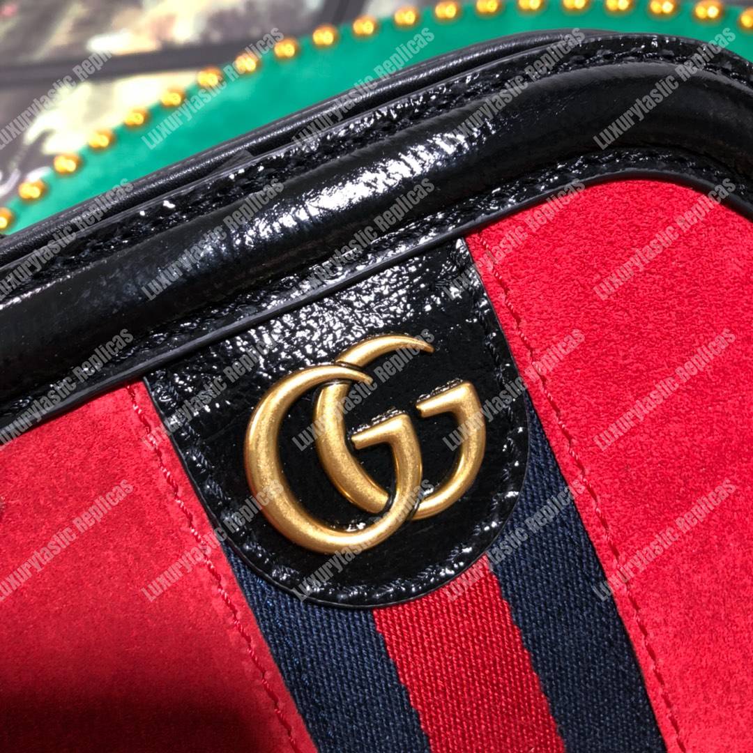 G*u*i re(belle) small shoulder bag suede red