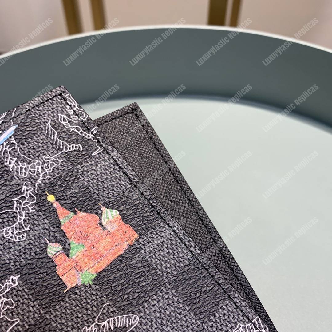 LV Passport Cover Damier Graphite Canvas