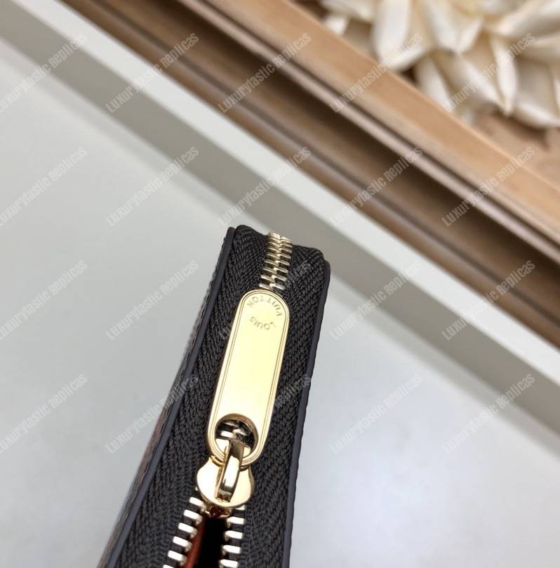 LV Zippy Coin Purse Catogram Dogs and Cats Brown Orange