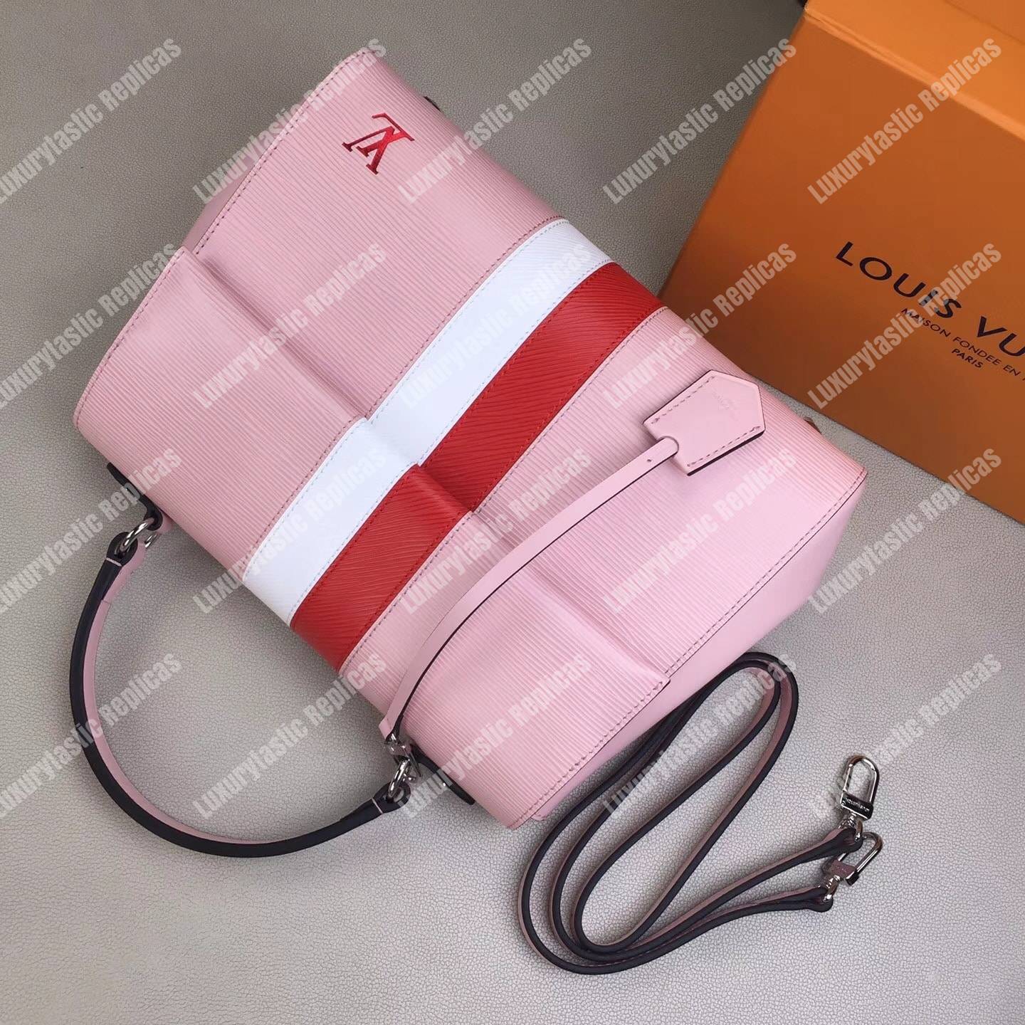 LV Cluny MM Epi Leather Rose Ballerine