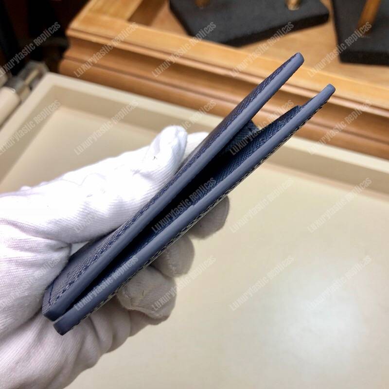 LV Taiga Leather Pocket Organizer Bleu Marine