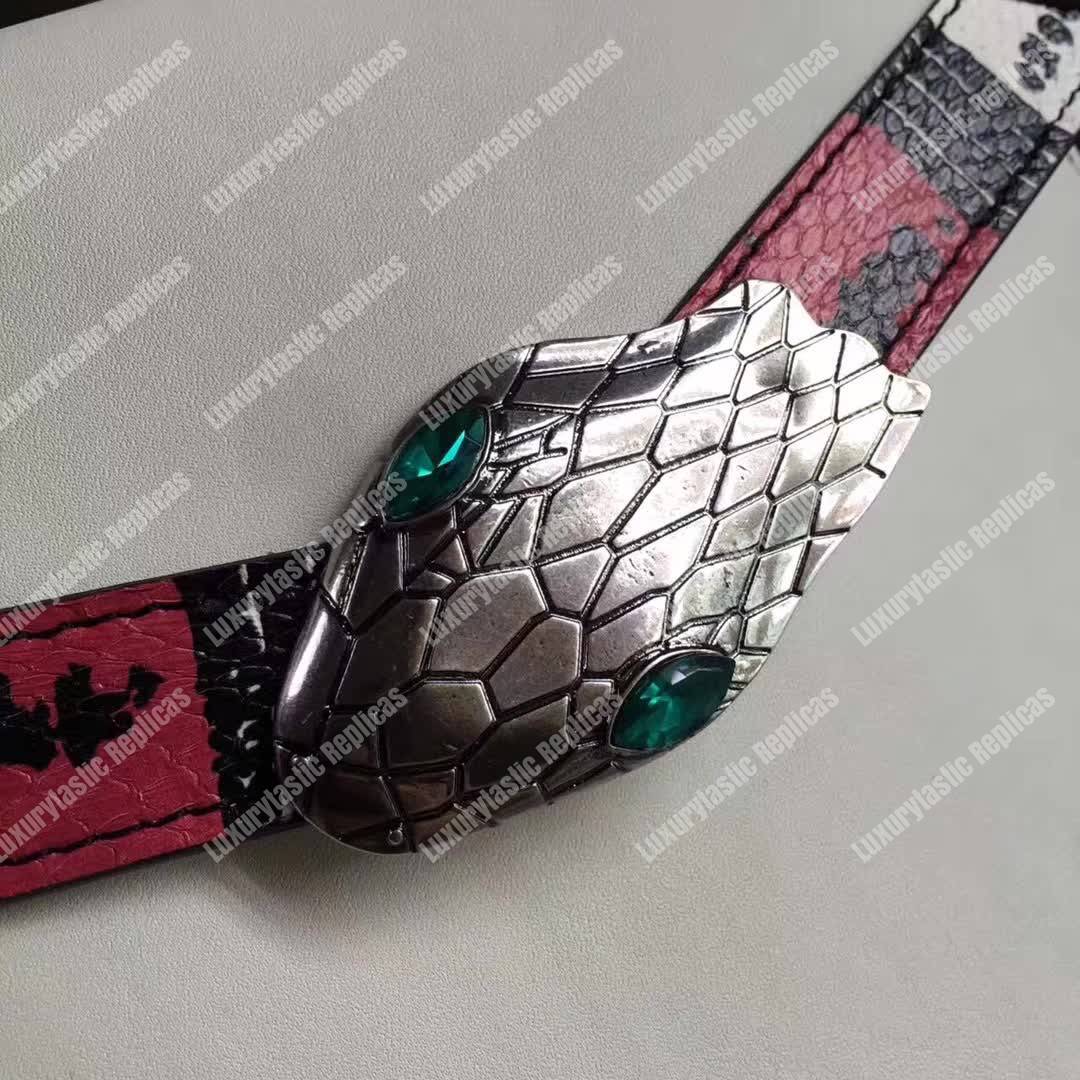 G*u*i lilith leather top handle bag white