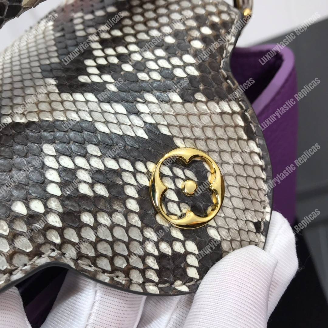 LV Capucines Mini Taurillon Python Purple
