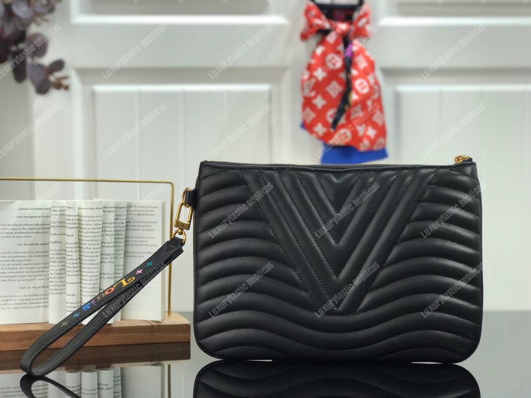 LV New Wave Zip Pochette Black