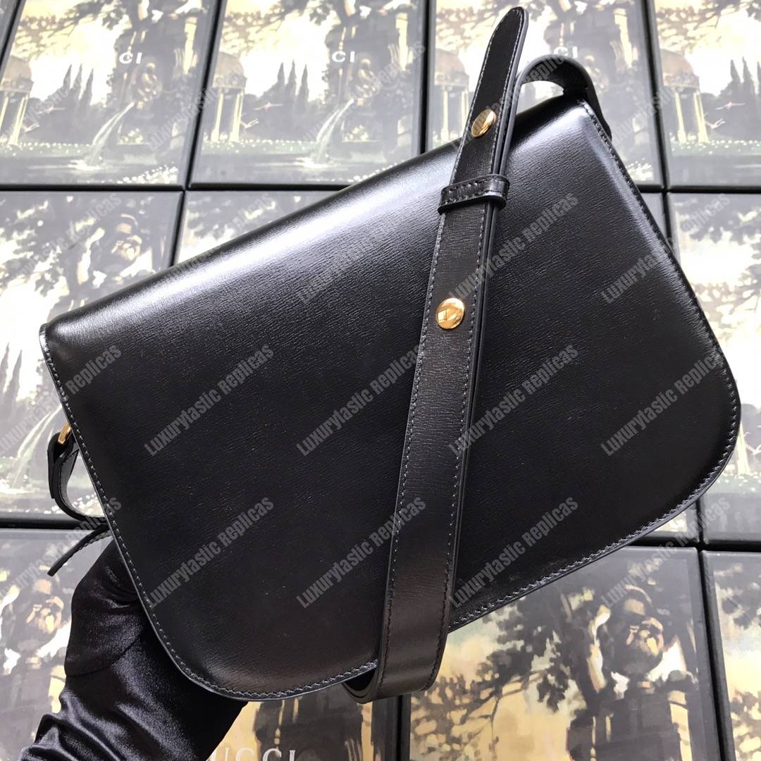 G*u*i 1995 horsebit shoulder bag black