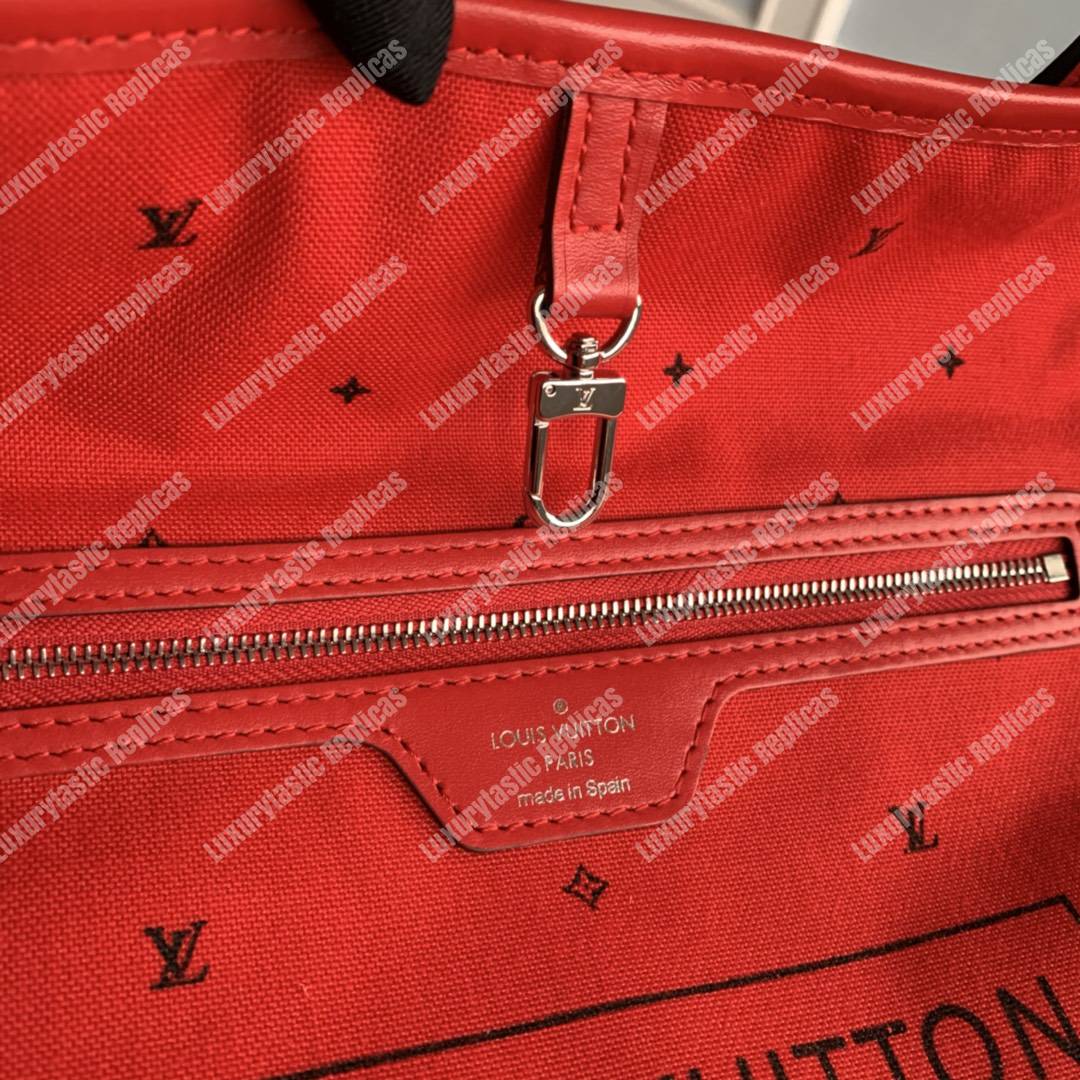 LV Escale Neverfull MM Rouge