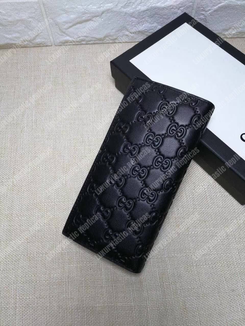 G*u*i gg signature long wallet black
