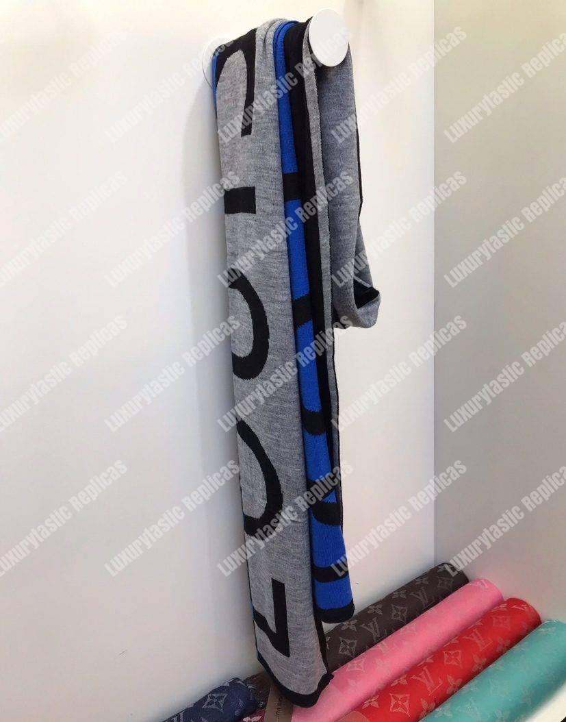 LV Horizon Scarf Gris Bleu