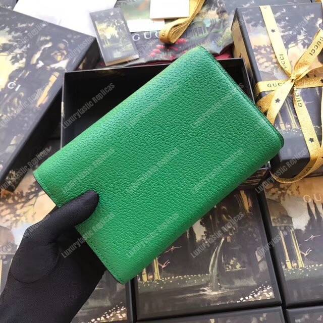 G*u*i embroidered leather mini shoulder bag green