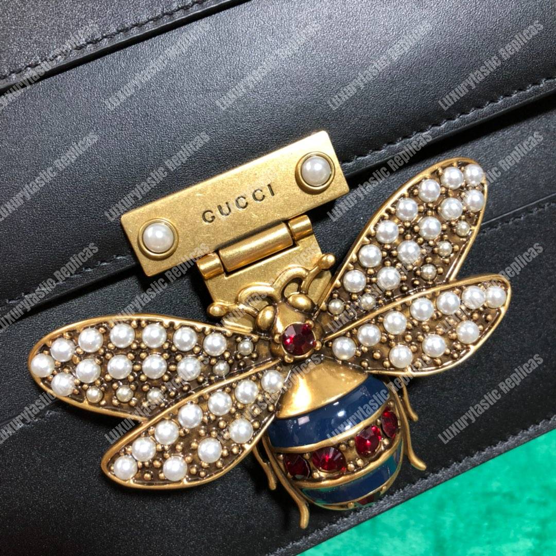 G*u*i queen margaret leather bag black