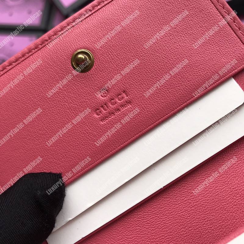 G*u*i gg marmont card case velvet pink love
