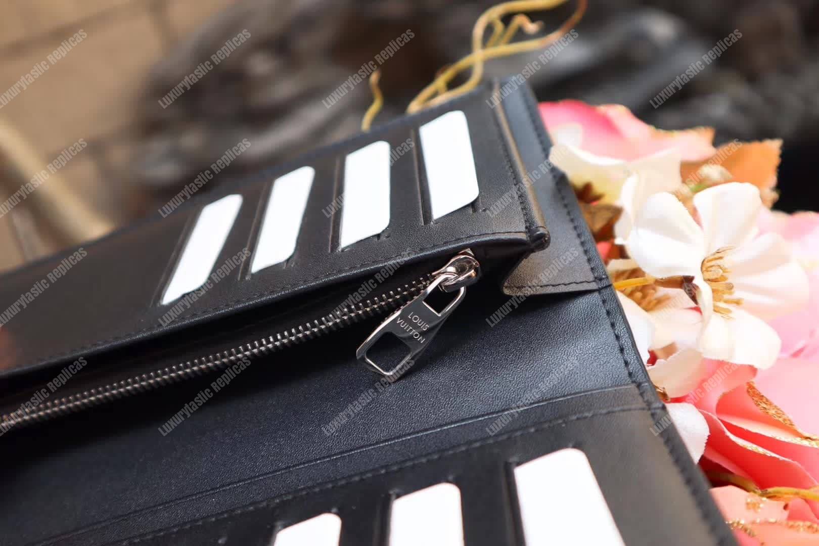 LV Brazza Wallet Vertical Damier Infini Leather Astral