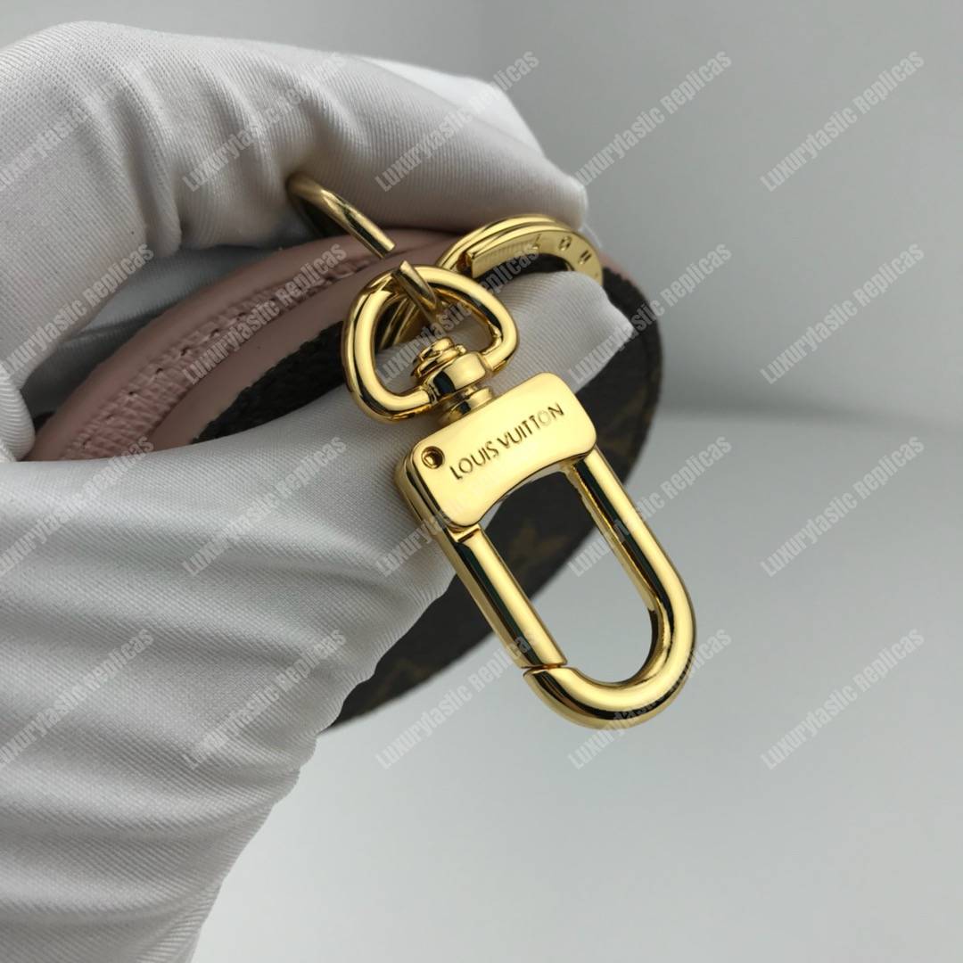LV Mirror Bag Charm & Key Holder Monogram/Rose Ballerine