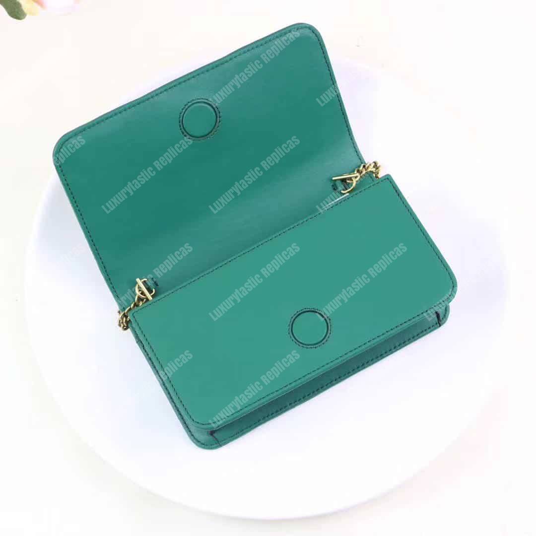 G*u*i gg marmont mini leather bag aquamarine