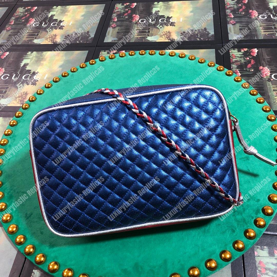 G*u*i laminated leather small shoulder bag red/white