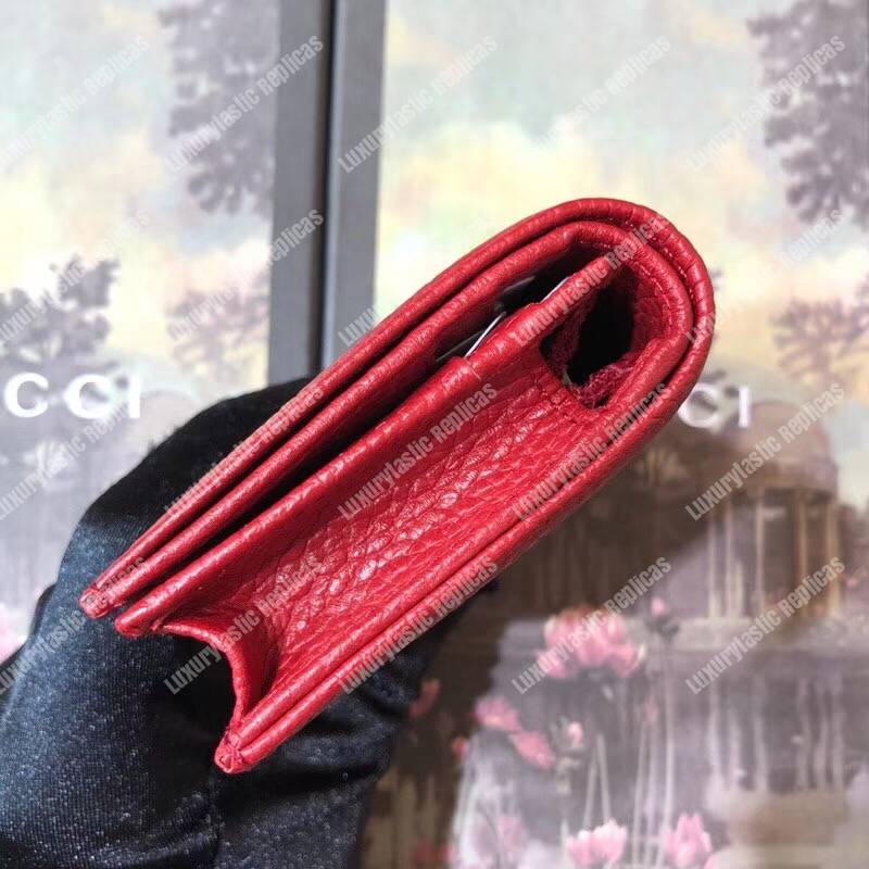 G*u*i garden leather wallet red with bat