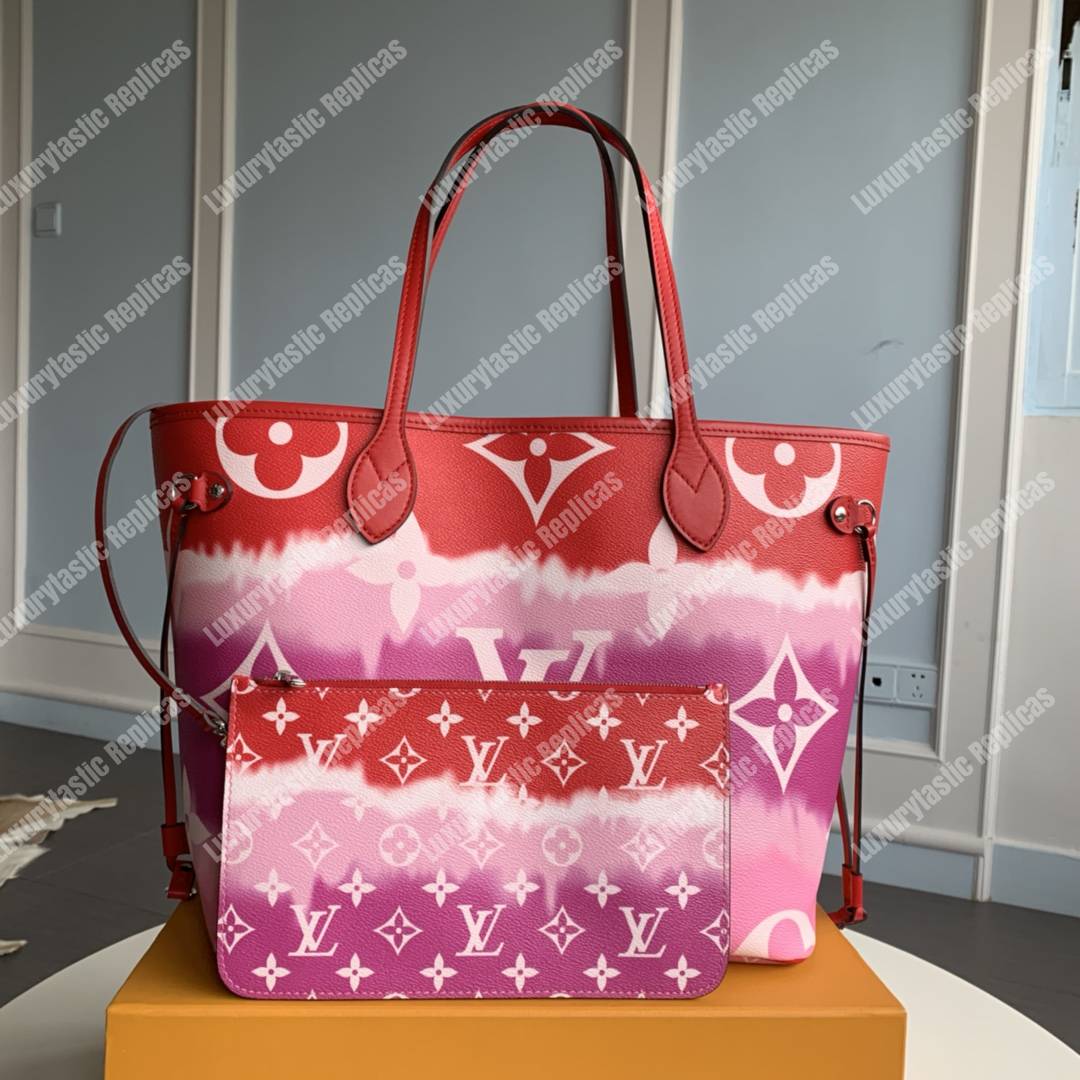 LV Escale Neverfull MM Rouge