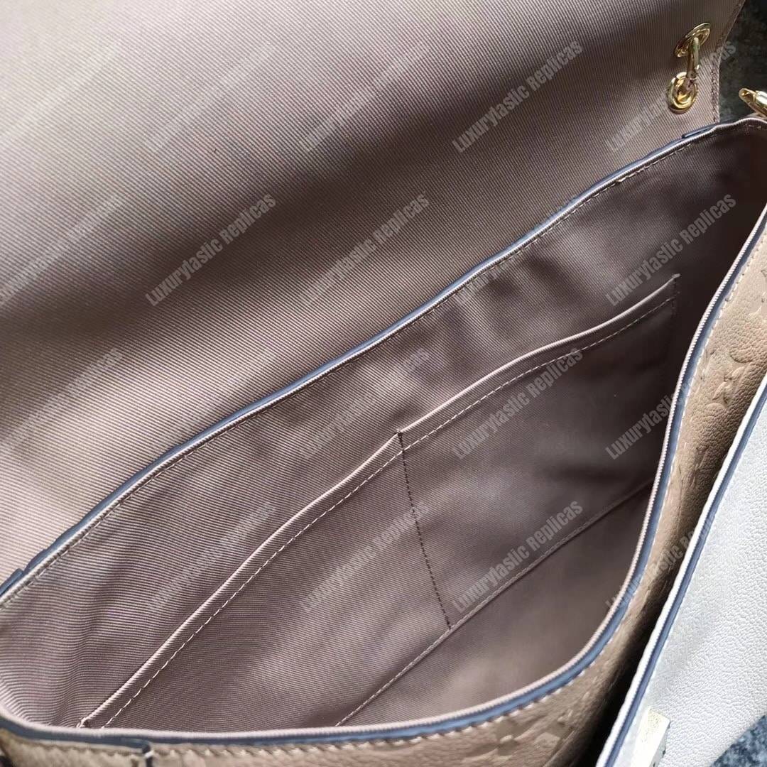 LV Blanche MM Monogram Empreinte Leather Papyrus Creme