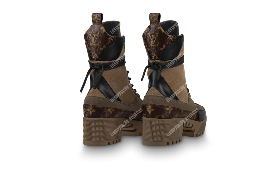 LV Laureate Platform Desert Boot Beige
