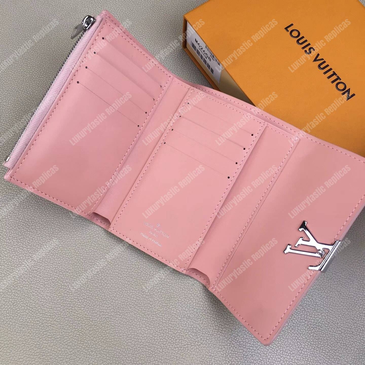 LV Compact Wallet Taurillion Leather Magnolia