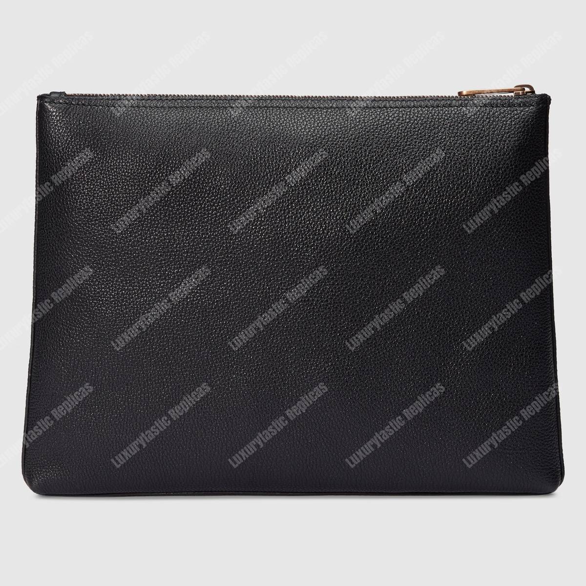 G*u*i print leather medium portfolio black