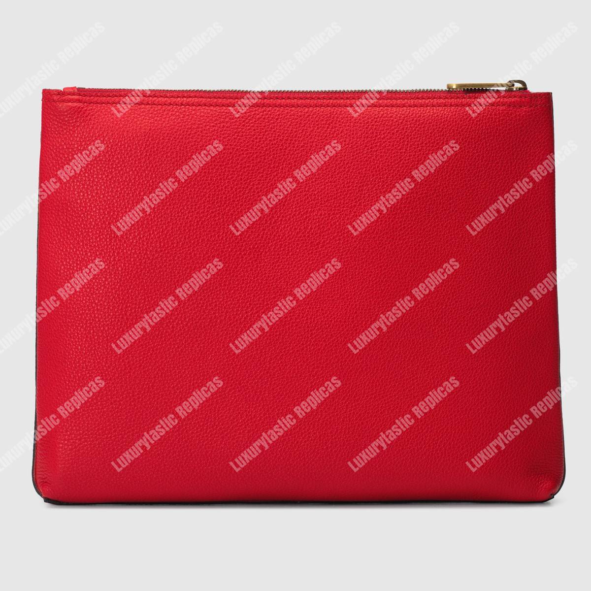 G*u*i print leather medium portfolio red