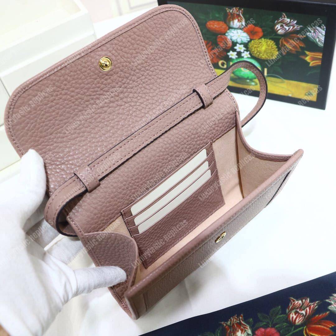 G*u*i gg calfskin mini shoulder flap bag magnolia