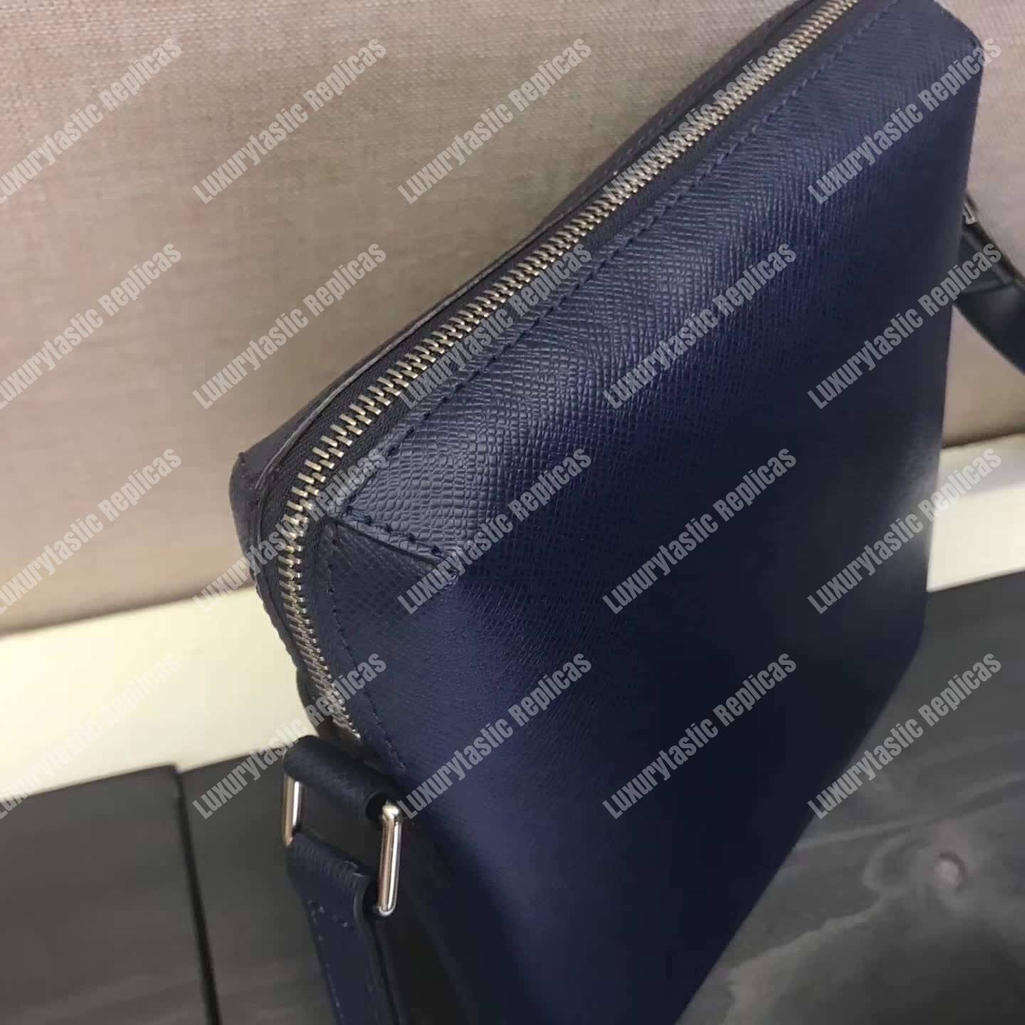LV Pochette Grigori Cowhide Leather Dark Blue