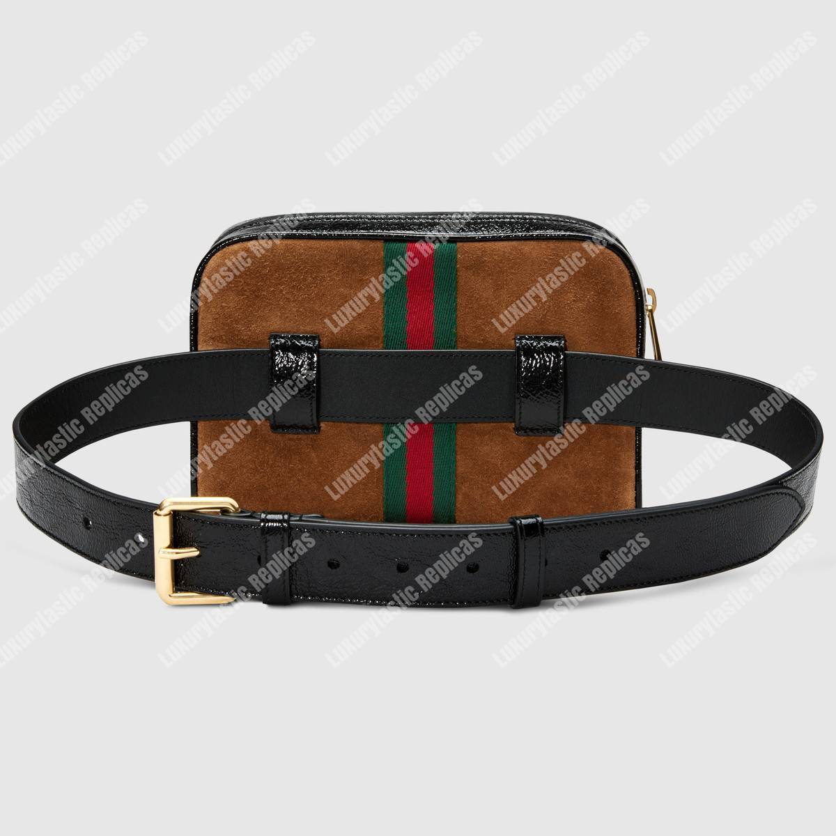 G*u*i ophidia suede small belt bag chestnut