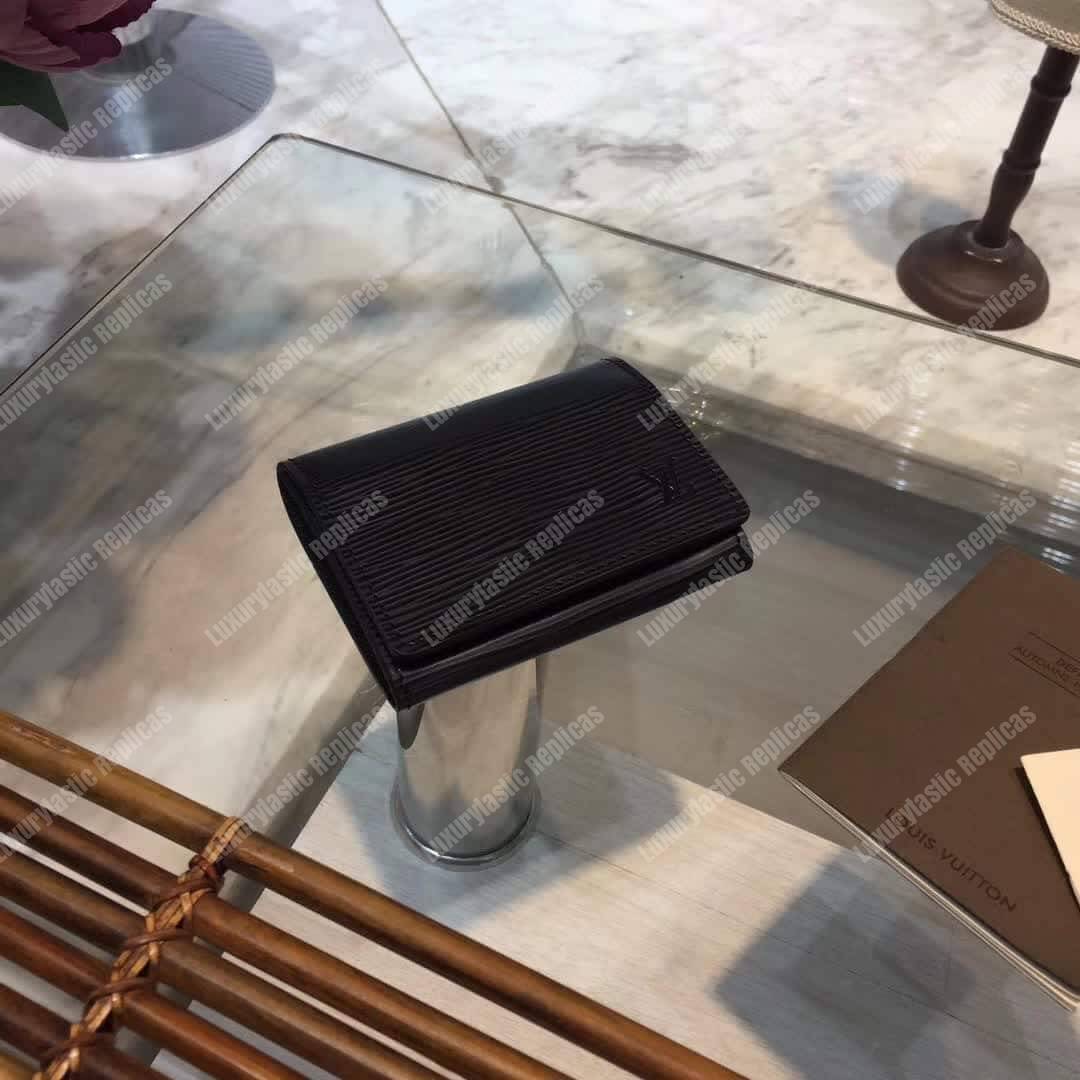 LV Enveloppe Carte De Visite Epi Leather Noir