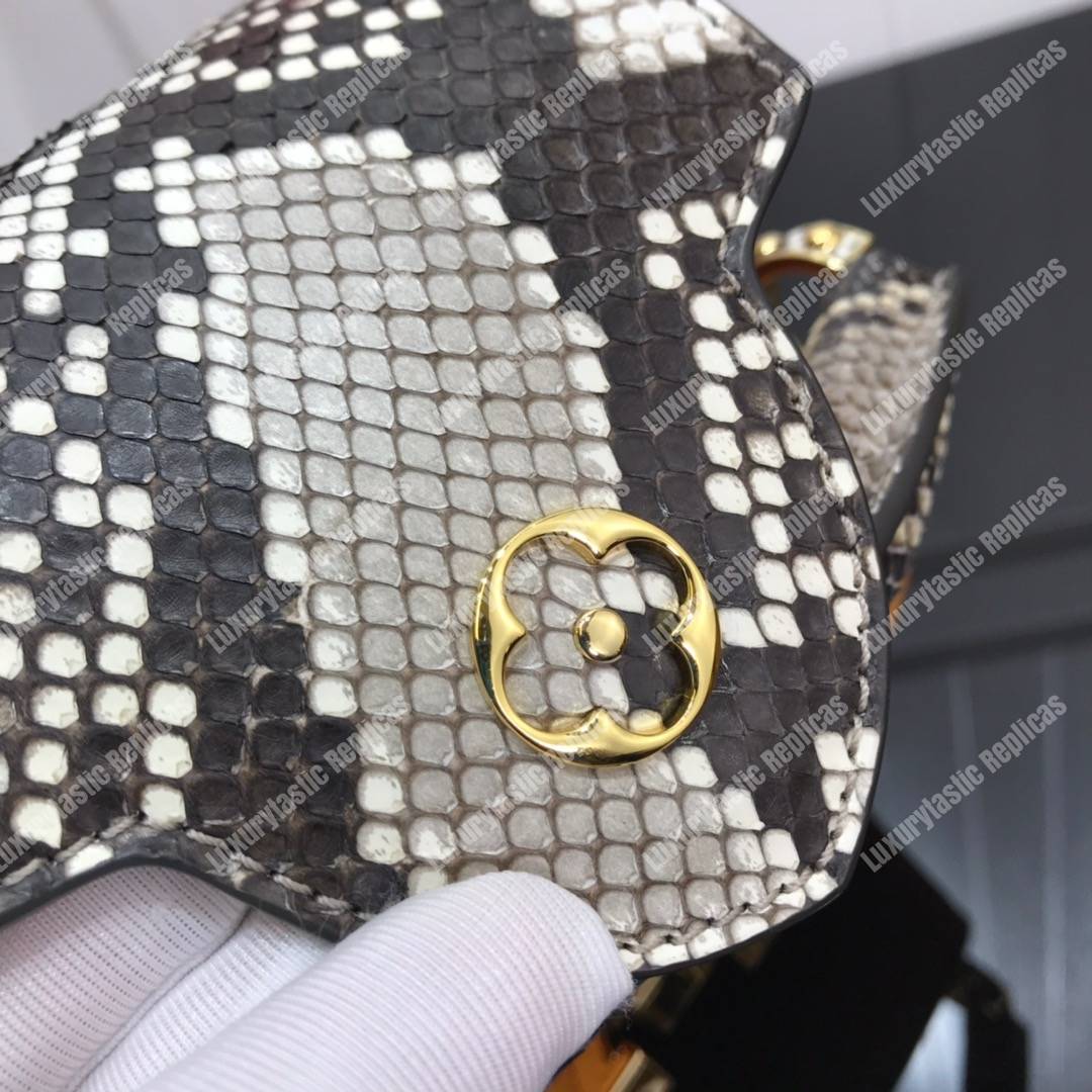 LV Capucines Mini Taurillon Python Jaune