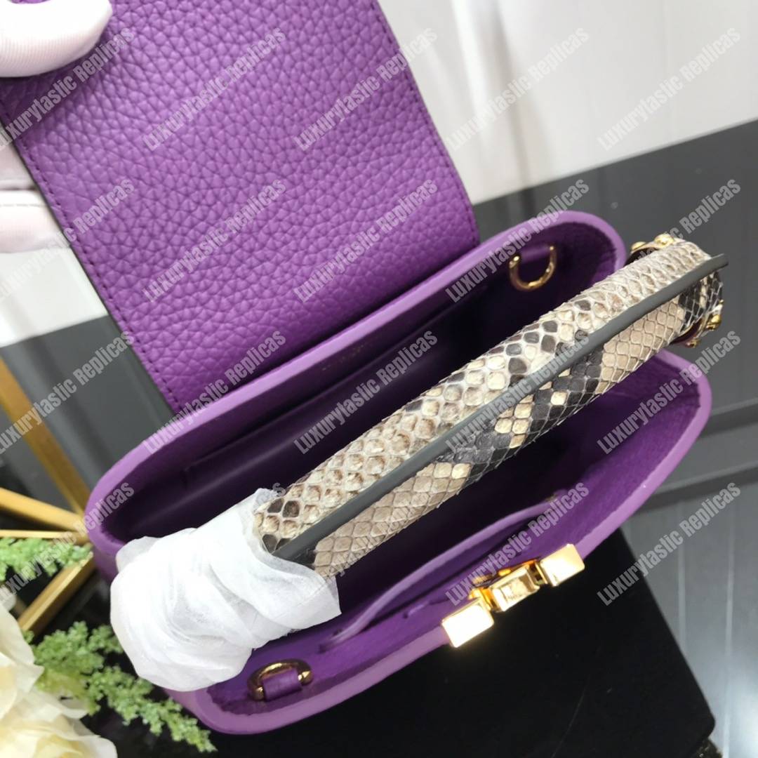 LV Capucines Mini Taurillon Python Purple