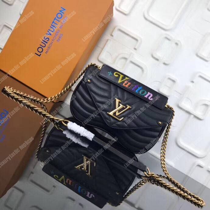 LV New Wave Chain Bag MM Noir