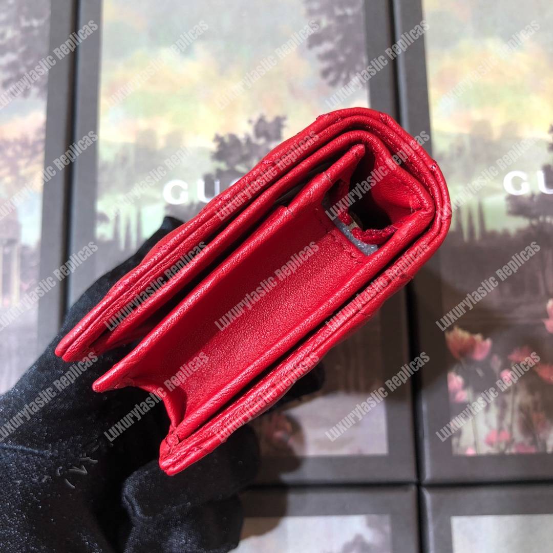 G*u*i gg marmont card case wallet red