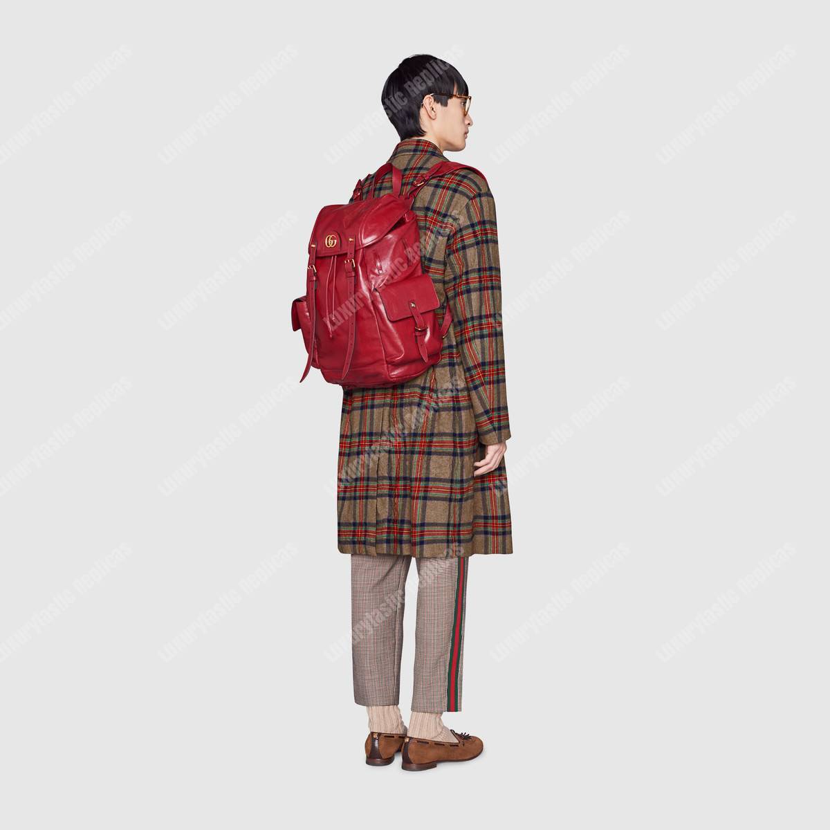 G*u*i re(belle) leather backpack cerise