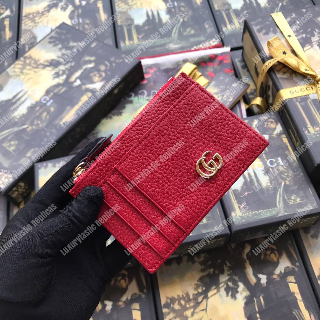 G*u*i gg marmont card case red