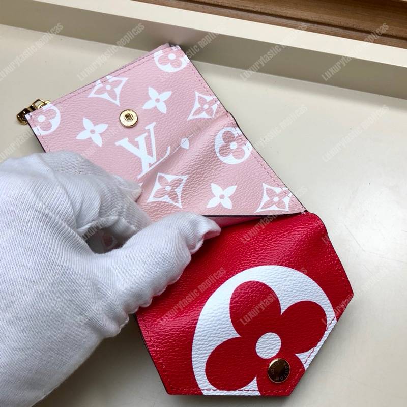 LV Summer 2019 Zoé Wallet Monogram Canvas Red/Pink