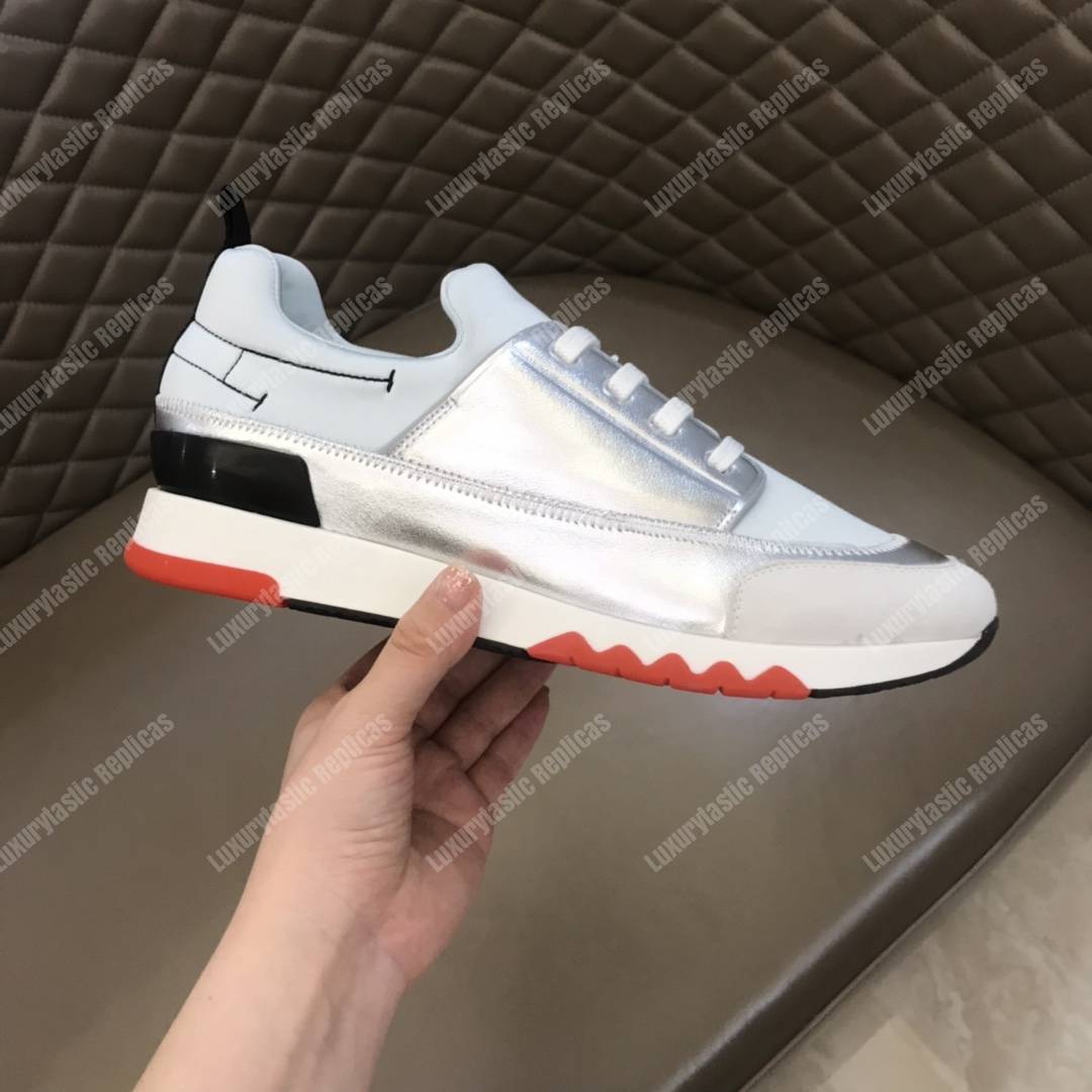H**mes stadium sneaker white/silver