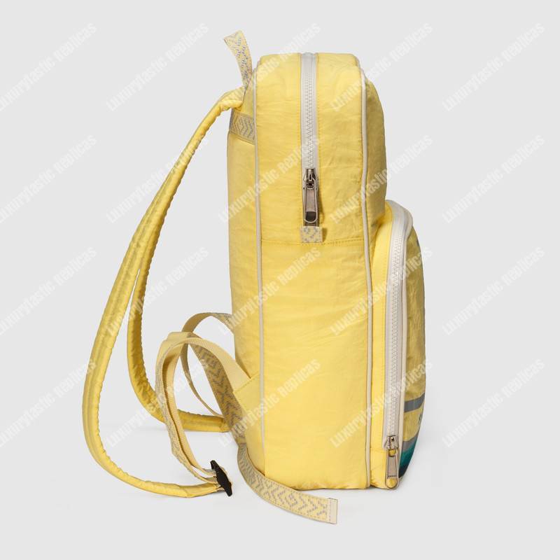 G*u*i medium backpack with interlocking g print yellow
