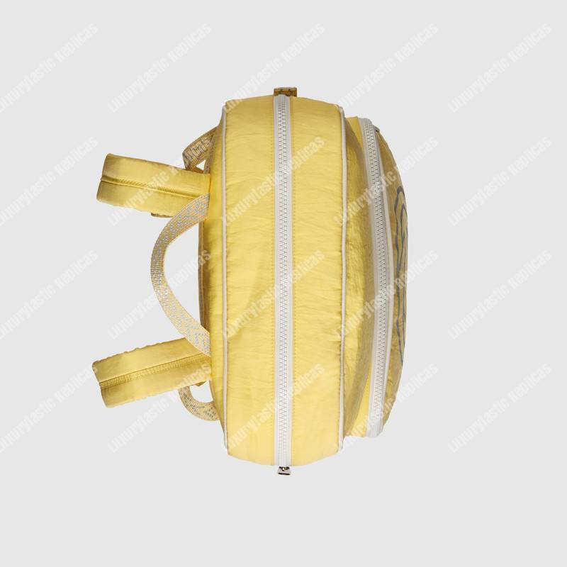 G*u*i medium backpack with interlocking g print yellow