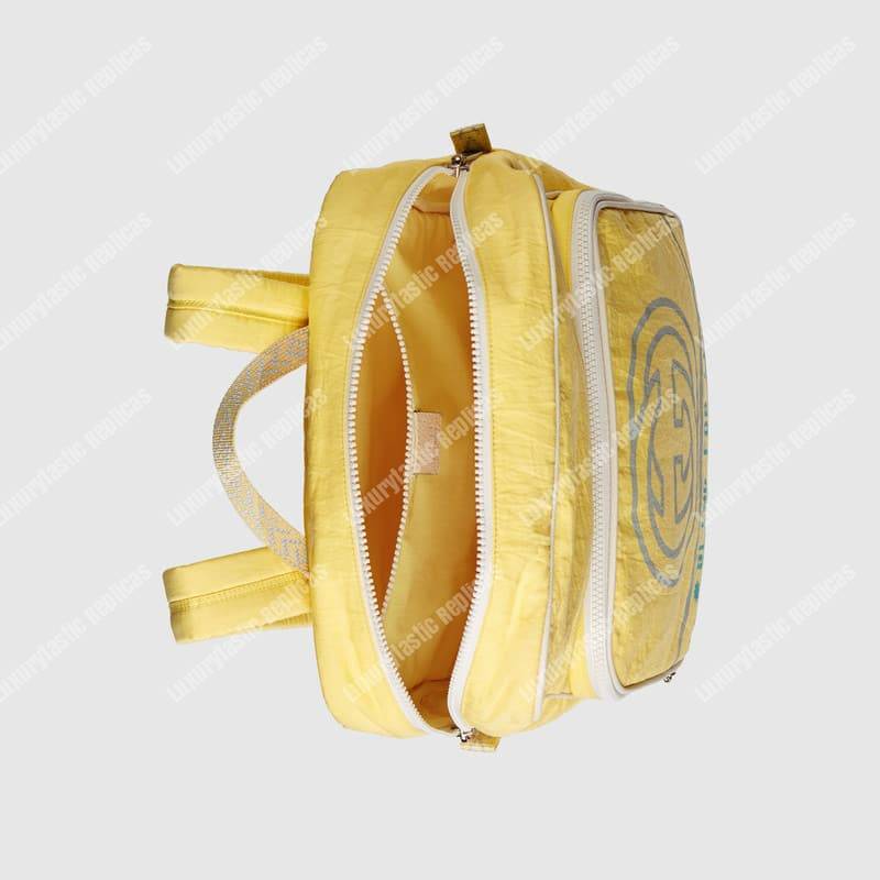 G*u*i medium backpack with interlocking g print yellow