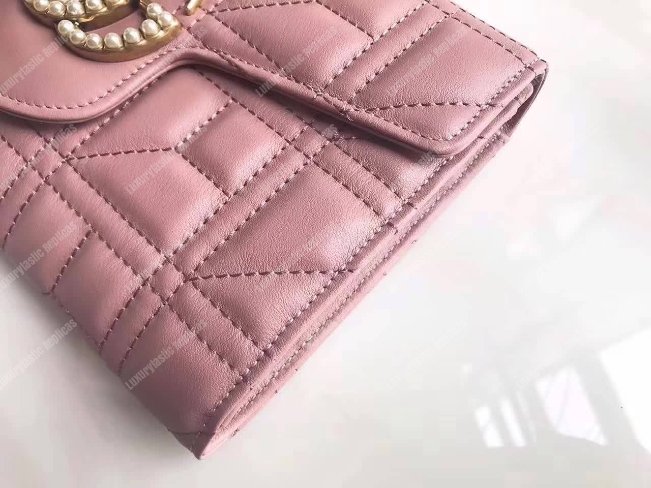 G*u*i gg marmont leather mini chain bag magnolia