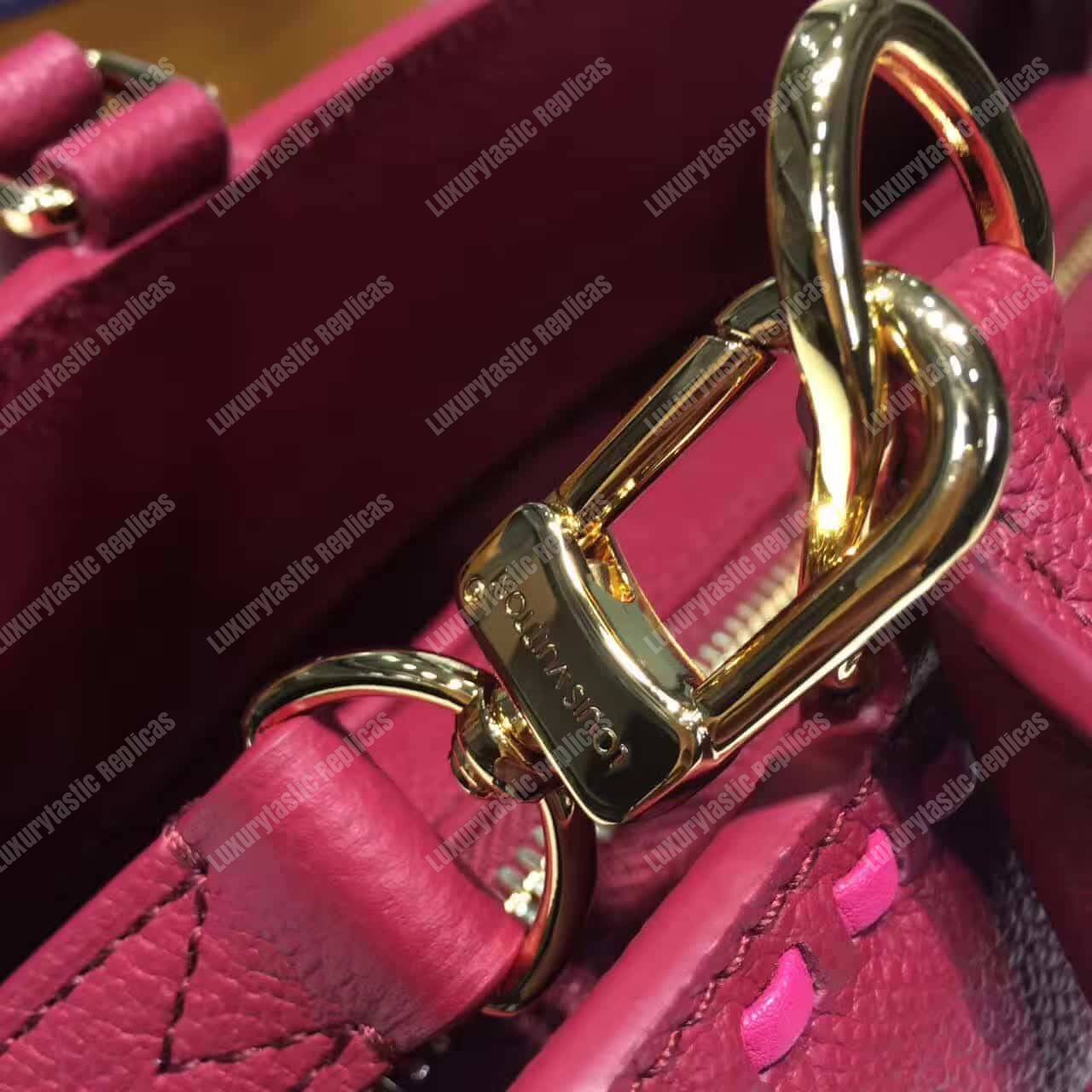 LV Vosges MM Bag Monogram Empreinte Leather Raisin