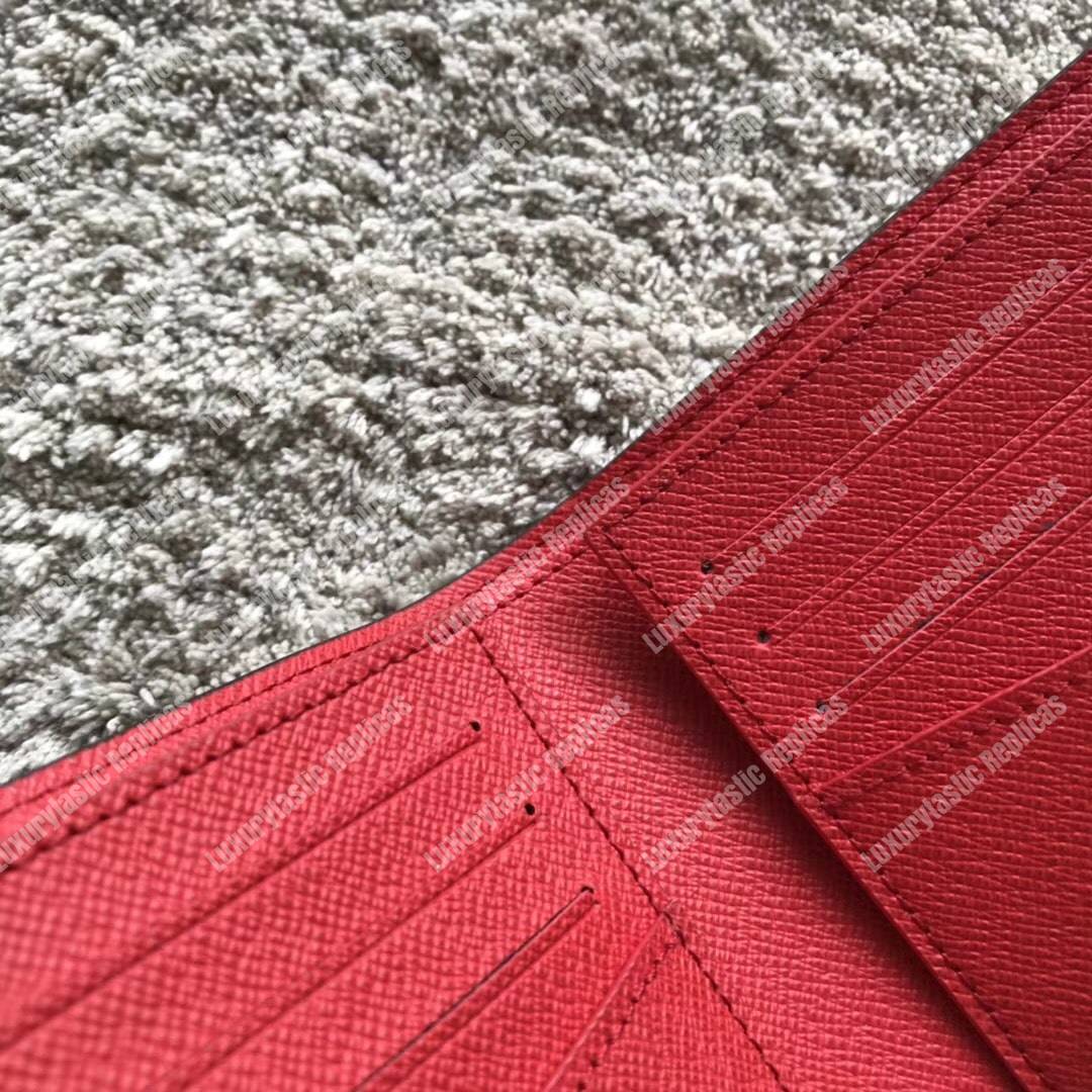 LV Slender Wallet Epi Leather Hexagon Red